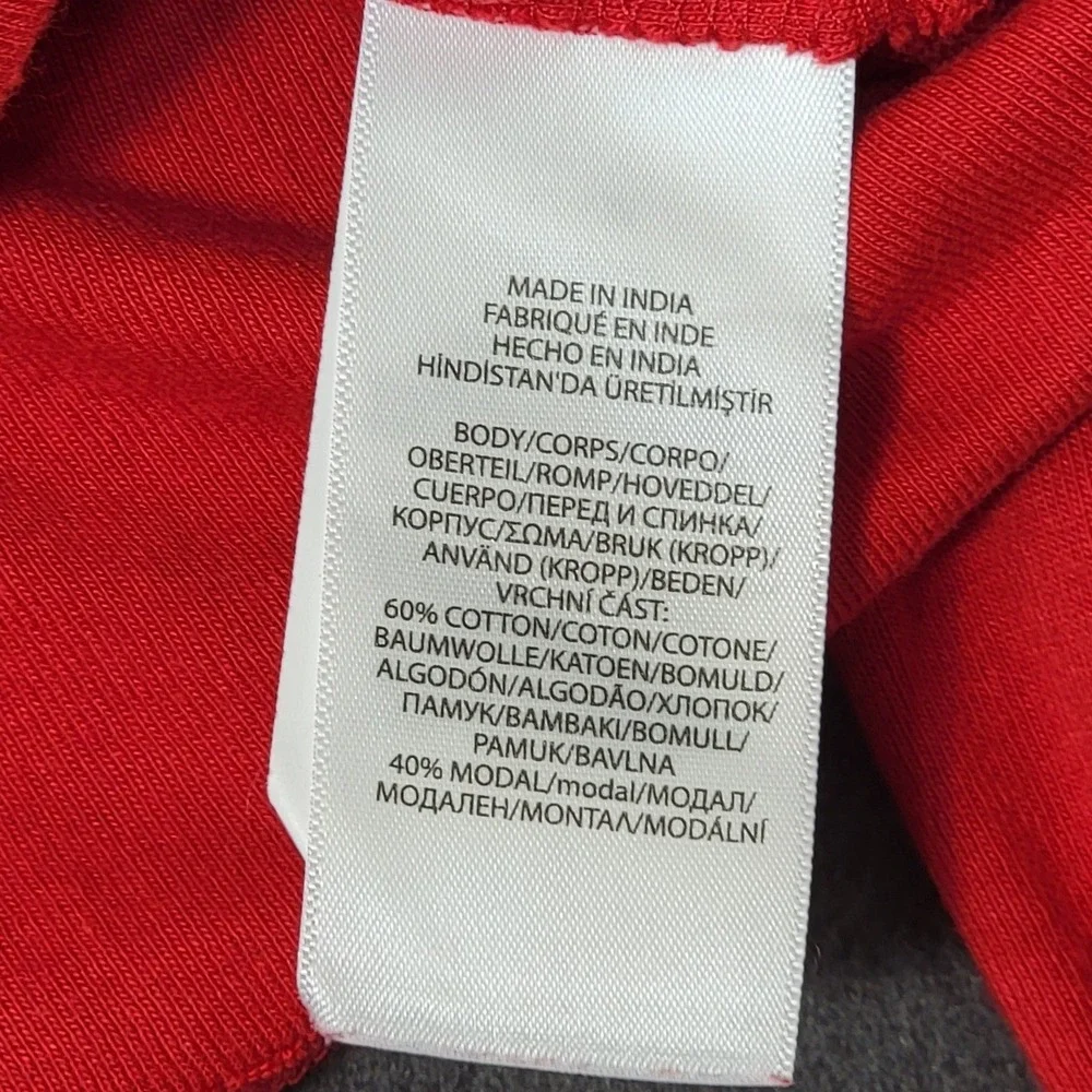 Polo Ralph Lauren Girls Red Ruffle‎ Shoulder Long Sleeve Top Smocked Cuff Size 6
